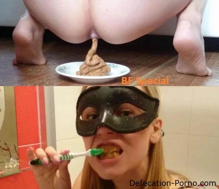 Sexy erotische Dirty-Show. FSpec-659 - Scatgirl, lutscht Schwanz in Scheiße, Poopfetisch